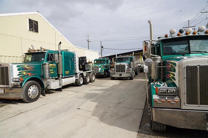 Moon's towing service trucks 